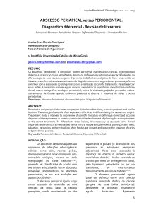 ABSCESSO PERIAPICAL versus PERIODONTAL: Diagnóstico