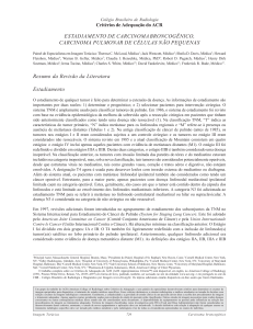 ESTADIAMENTO DE CARCINOMA BRONCOGÊNICO