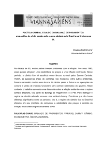 POLÍTICA CAMBIAL E SALDO DO BALANÇO