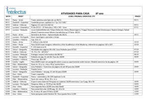 ATIVIDADES PARA CASA 6º ano