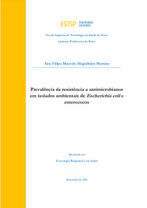 Prevalência de resistência a antimicrobianos em isolados