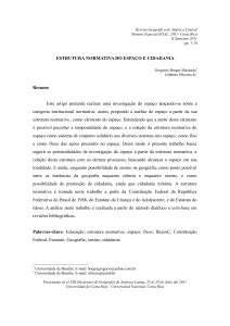 ESTRUTURA NORMATIVA DO ESPAÇO E CIDADANIA Resumo