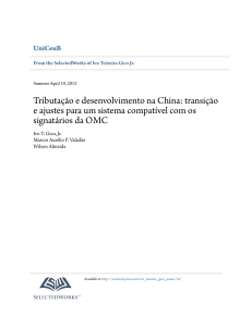 Tributação e desenvolvimento na China: transição e ajustes para