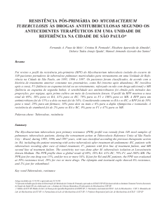 Resistência pós-primária do Mycobacterium tuberculosis às drogas