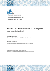 Modelos de desenvolvimento e desempenho macroeconômico: Brasil