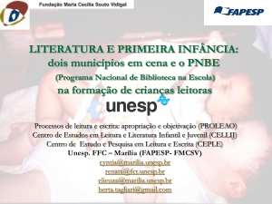 LITERATURA E PRIMEIRA INFÂNCIA