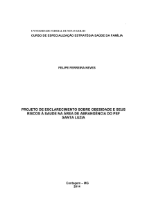 PROJETO DE ESCLARECIMENTO SOBRE OBESIDADE E SEUS