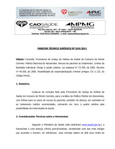Hanseniase. Recusa do Paciente ao Tratamento