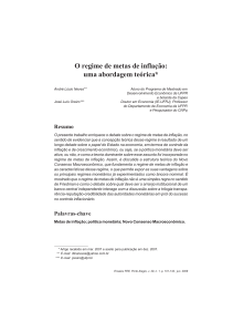 O regime de metas de inflação: uma abordagem teórica