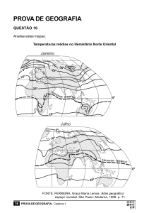PROVA DE GEOGRAFIA