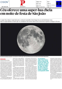 Céu oferece uma super-lua cheia em noite de festa de São João