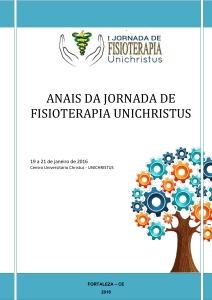 Anais da Jornada de Fisioterapia Unichristus – 2016.1