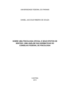 SOBRE UMA PSICOLOGIA OFICIAL E SEUS EFEITOS DE