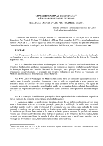 Resolução CNE/CES nº 4, de 7 de novembro de 2001