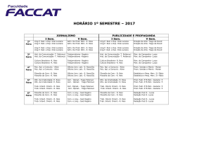 HORÁRIO JORNALISMO E PUBLICIDADE E PROPAGANDA 1º