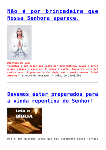 Devemos estar preparados para a vinda repentina do Senhor