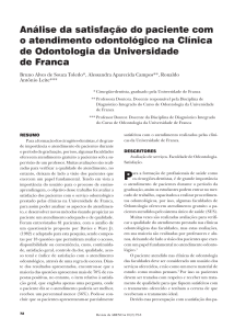 Análise da satisfação do paciente com o atendimento odontológico