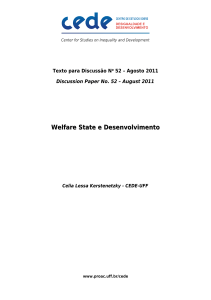 Welfare State e Desenvolvimento