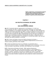 ANEXO A QUE SE REFERE O DECRETO Nº 5.711/2002 Capítulo I