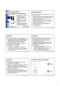 Fun&ccedil;&otilde;es e Procedimentos - Departamento de Computa&ccedil;&atilde;o e
