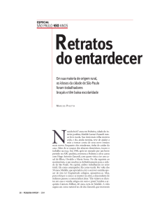 SÃO PAULO 45O ANOS Em sua maioria de origem rural, os idosos