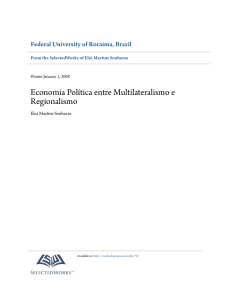 Economia Política entre Multilateralismo e Regionalismo