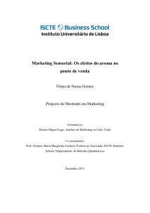 Marketing Sensorial - Os efeitos do aroma no ponto de venda. Filipa