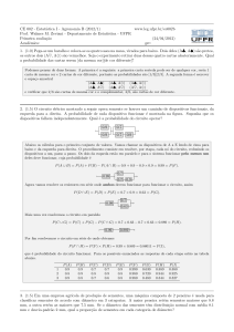 CE 002 - Estatıstica I - Agronomia B (2012/1) www.leg.ufpr.br