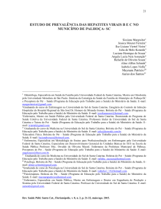 estudo de prevalência das hepatites virais bec no município de
