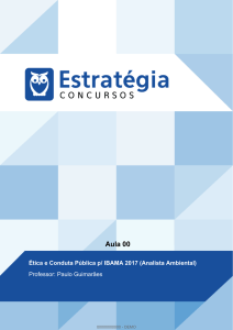 Ética e Conduta Pública p/ IBAMA 2017 (Analista Ambiental)
