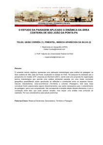O ESTUDO DA PAISAGEM APLICADO A DINÂMICA DA ÁREA COSTEIRA DE SÃO