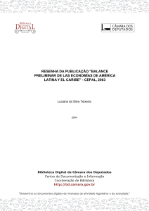 resenha da publicação "balance preliminar de las economías de