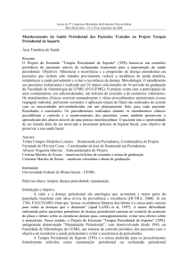 Monitoramento da Saúde Periodontal dos Pacientes