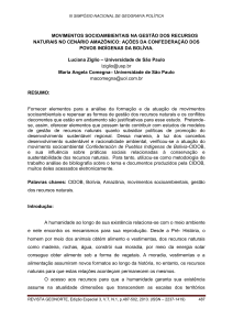 movimentos socioambientais na gestão dos recursos naturais no