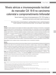 Níveis séricos e imunoexpressão tecidual do marcador CA 19