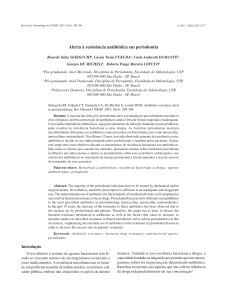 Alerta à resistência antibiótica em periodontia