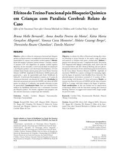 Efeitos do Treino Funcional pós Bloqueio Químico em Crianças com