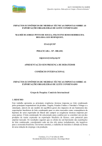 impactos econômicos de medidas técnicas impostas sobre
