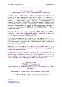 Comissão de avaliação e aprovação dos esquetes do FESTU Rio