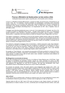 Fiocruz e Ministério da Saúde juntos na luta contra a aids