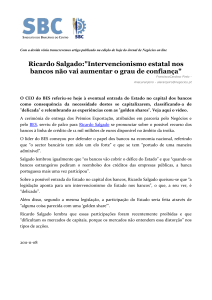 Ricardo Salgado:"Intervencionismo estatal nos bancos não vai