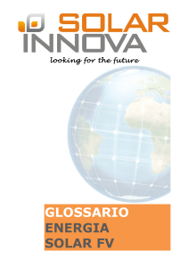 GLOSSARIO ENERGIA SOLAR FV