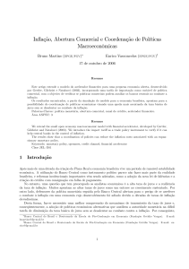 Inflação, Abertura Comercial e Coordenação de Políticas