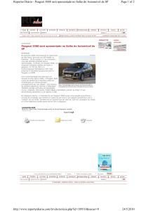 Page 1 of 2 Repórter Diário - Peugeot 3008 será apresentado no