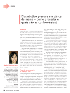 Diagnóstico precoce em câncer de mama – Como