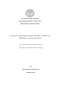 Insucessos em implantologia em doentes submetidos a tratamento