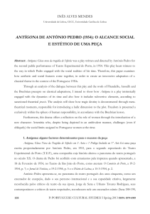 AntÃ gona de AntÃ³nio Pedro (1954): o alcance social e estÃ©tico