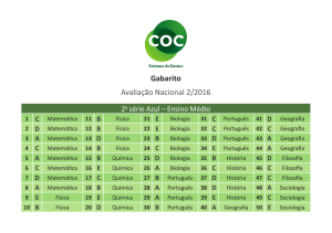 Gabarito Avaliação Nacional 2/2016