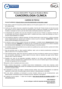 Prova CANCEROLOGIA CLÍNICA