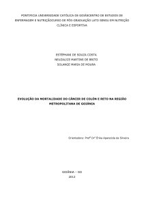 Evolução da Mortalidade do Câncer de Colón e Reto na Região